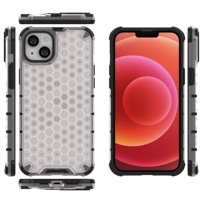Bild 6,  iPhone 15 Plus Skal Honeycomb Shockproof Vit