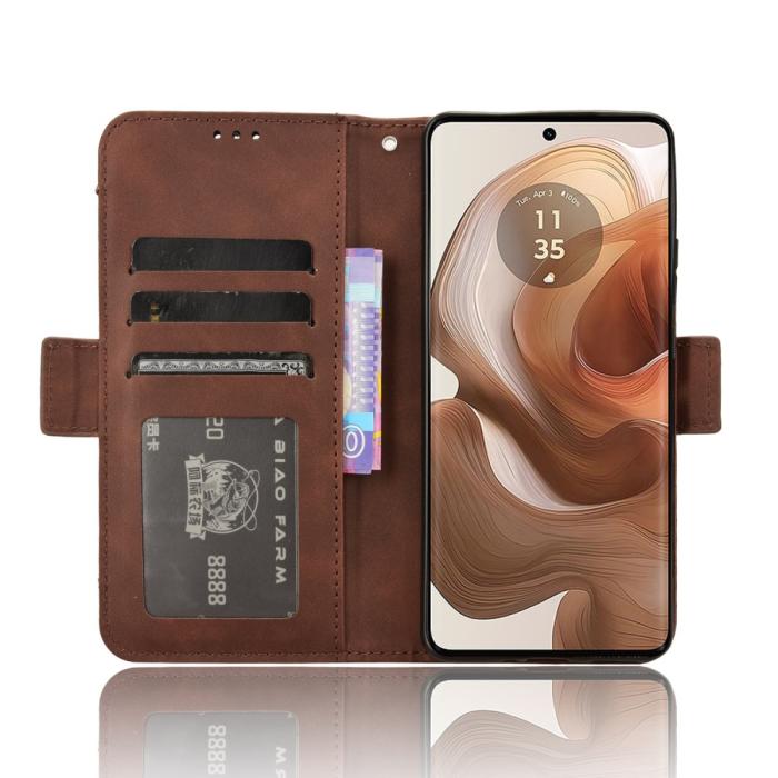 Bild 3,  Motorola Edge 50 Ultra 5G Fodral Med Avtagbart Kortfodral Brun