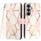  Samsung Galaxy S26 Fodral Marmor Rosa / Vit