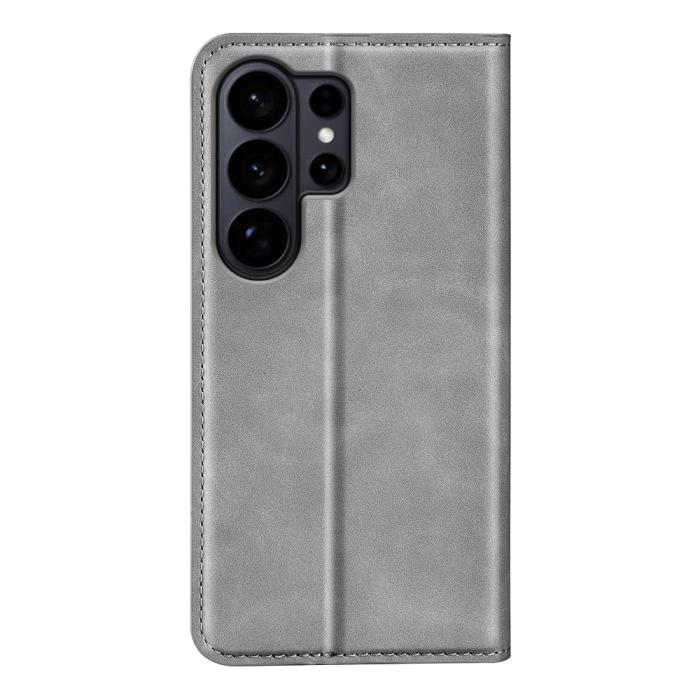 Bild 3,  Samsung Galaxy S26 Ultra Fodral Flip Skin Touch Läder Grå