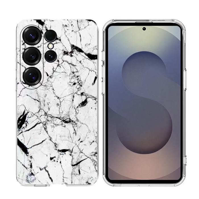 Bild 2,  Samsung Galaxy S26 Ultra Skal Marmor TPU Vit