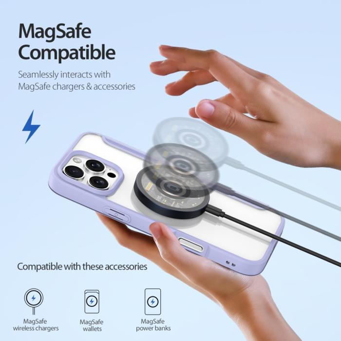 Bild 3, DUX DUCIS DUX DUCIS iPhone 16 Pro Fodral MagSafe Skin X Pro Lila