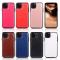  iPhone 11 Pro Max - Läderskal med kortfack - Rosa
