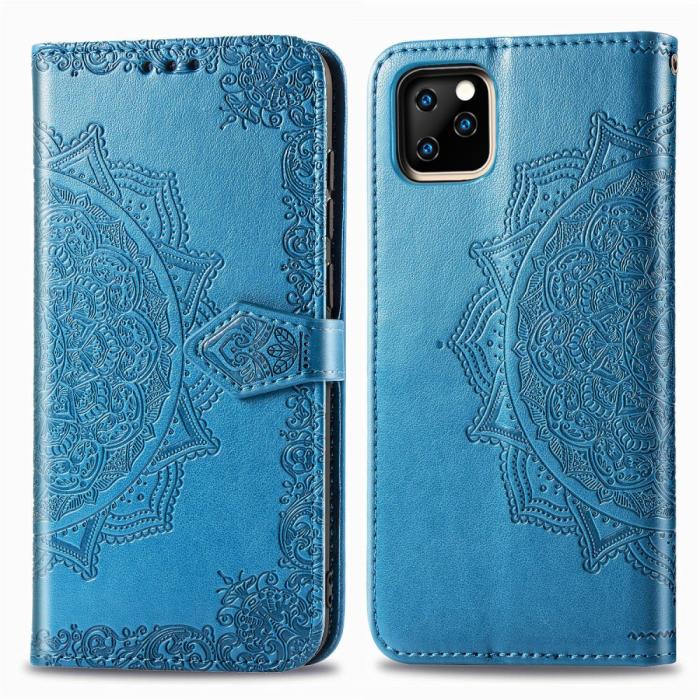 Bild 2,  iPhone 11 - Plånboksfodral Mandala - Blå