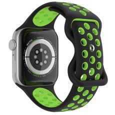 ColorPop Sportarmband Dual-Color Apple Watch 42/44/45/46/49 mm (M/L) Svart/Gr&ouml;n