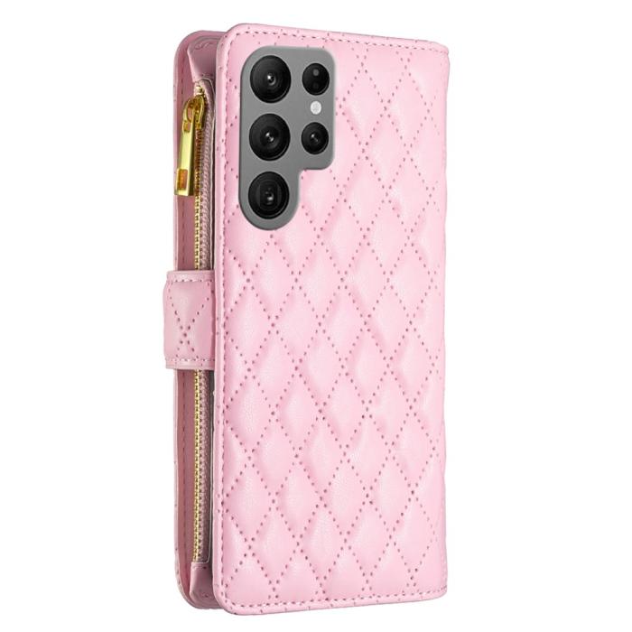Bild 6, BINFEN BINFEN Galaxy S25 Ultra Fodral Diamond Multifunktionell Rosa