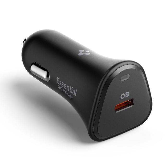 Bild 4, Spigen Spigen 30W Billaddare USB-C Svart