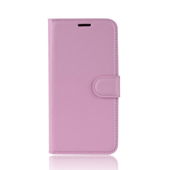 Bild 2,  iPhone 11 Pro Fodral Litchi Läder Ljus Rosa