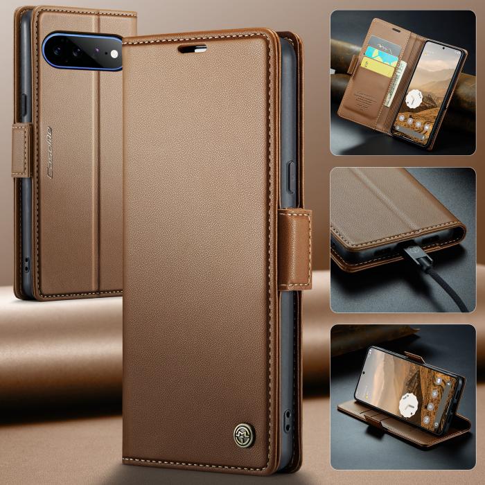 Bild 6, CASEME CASEME Google Pixel 11 Pro XL Fodral RFID Läder Brun