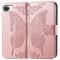  iPhone 17e / 16e Fodral Med Fjäril Tryck Roséguld