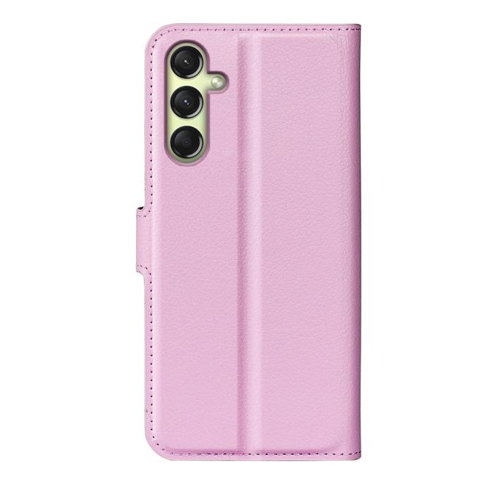 Bild 6,  Samsung Galaxy A16 Fodral Litchi Läder Ljus Rosa