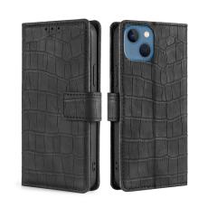  iPhone 14 Fodral Krokodil Textur Svart
