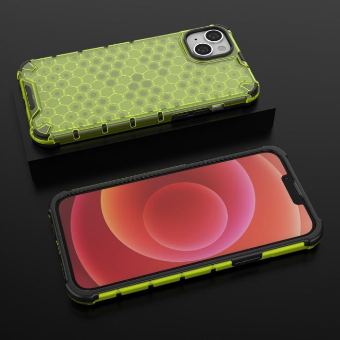 Bild 4,  iPhone 15 Plus Skal Honeycomb Shockproof Grön