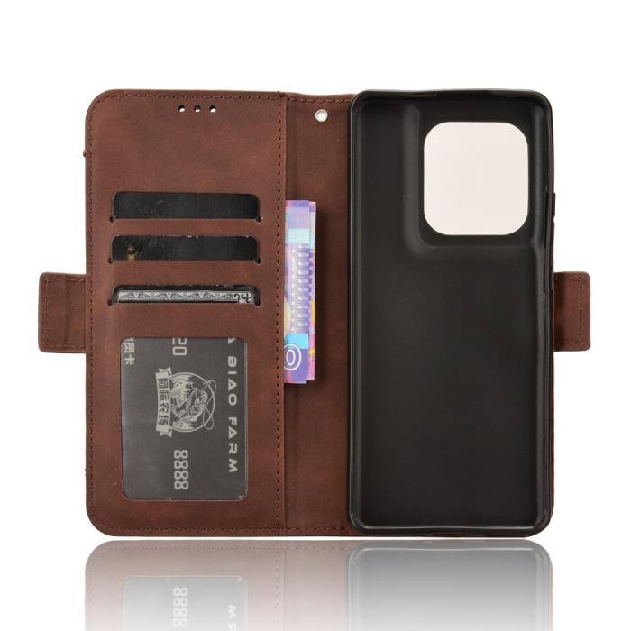 Bild 5,  Motorola Edge 50 Ultra 5G Fodral Med Avtagbart Kortfodral Brun