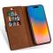  iPhone 15 Plus Multifunktionellt Fodral Brun