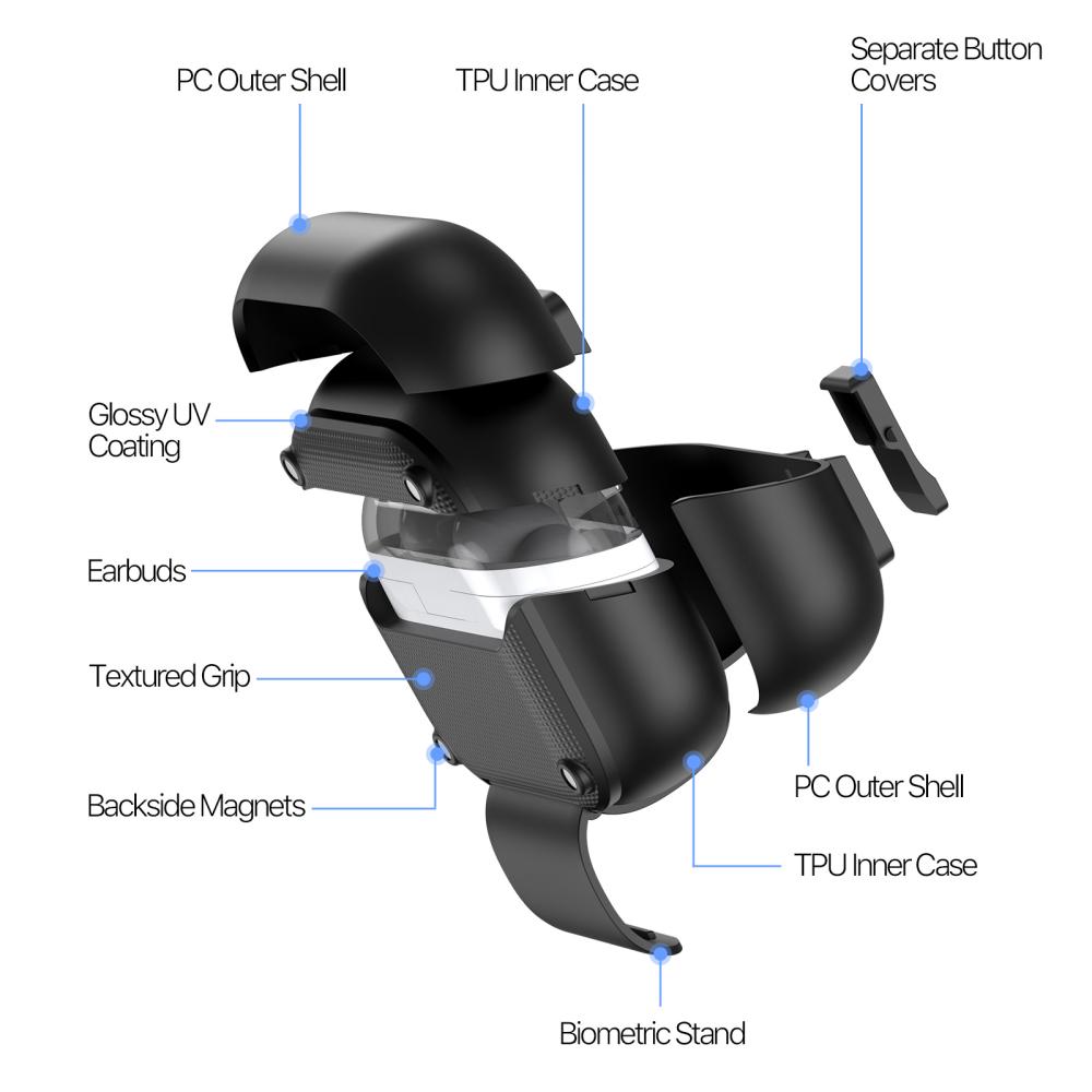 DUX DUCIS DUX DUCIS Galaxy Buds 3 / 3 Pro / 3 FE Skal Secq Series Svart