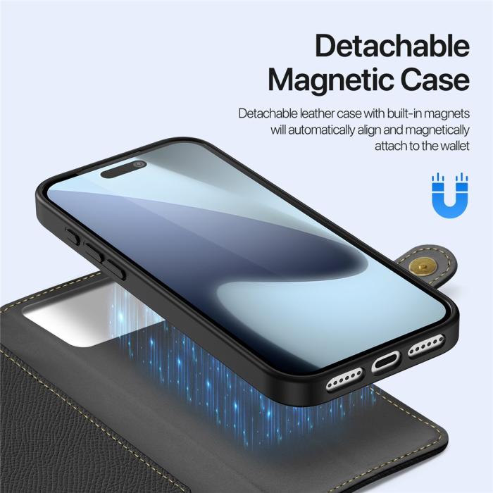 Bild 5, DUX DUCIS DUX DUCIS iPhone 17 Pro Max 2in1 Magnet Fodral Lawa Series Svart