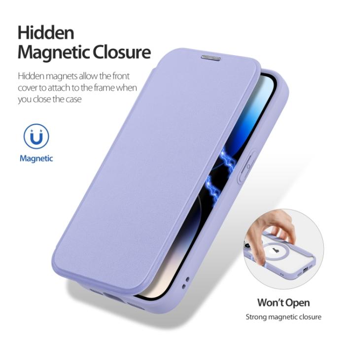 Bild 2, DUX DUCIS DUX DUCIS iPhone 15 Pro Fodral MagSafe Skin X Pro Lila