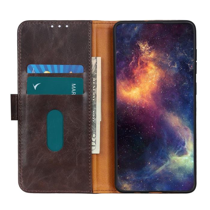 Bild 3, KHAZNEH Samsung Galaxy A72 - KHAZNEH Läder Fodral - Brun