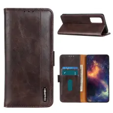 KHAZNEH Samsung Galaxy A72 - KHAZNEH L&auml;der Fodral - Brun