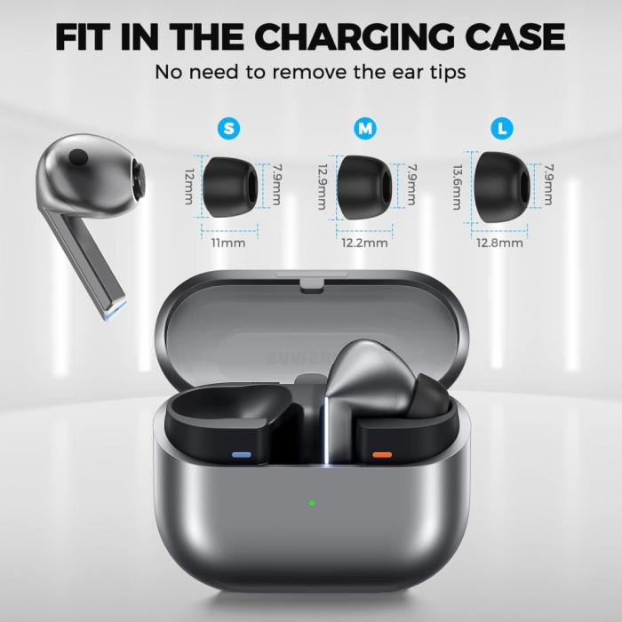 Bild 3, Tech-Protect Tech-Protect Galaxy Buds 3 Pro 3-PACK Öronpluggar Grå