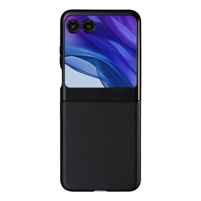 Bild 3,  Motorola Razr 60 / 50 5G Skal Litchi Textur Svart