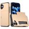  iPhone 16 Skal Hybrid Med Kortfack Guld