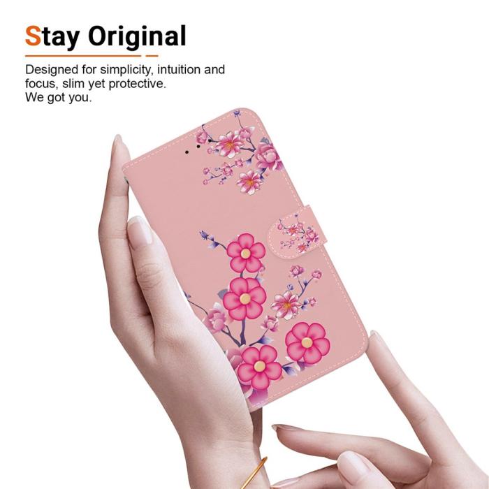 Bild 4,  Samsung Galaxy A27 5G Fodral Läder Blommor Rosa