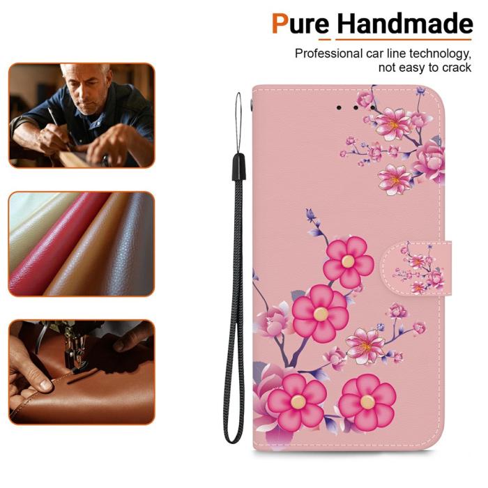 Bild 5,  Samsung Galaxy A27 5G Fodral Läder Blommor Rosa