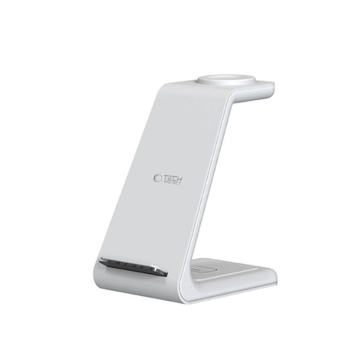 Bild 3, Tech-Protect Tech-Protect 15W Qi 3in1 Trådlös Laddare Apple Vit