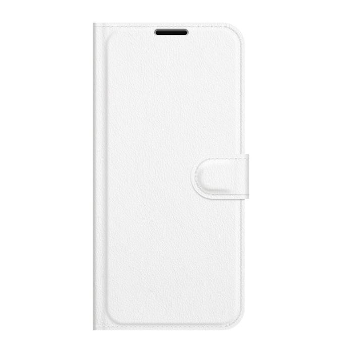 Bild 2,  Nokia G10 / G20 Fodral Litchi Läder Vit