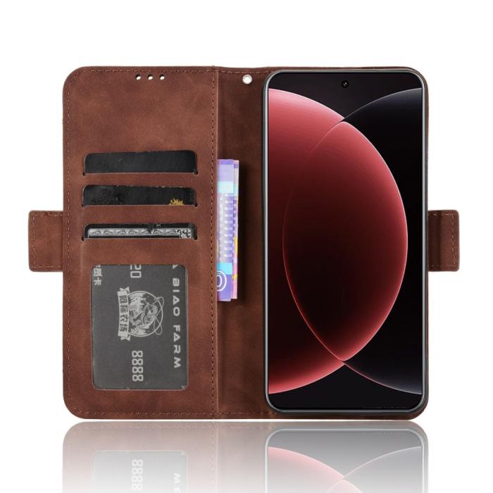 Bild 6,  Xiaomi 15 Ultra Fodral Med Avtagbart Kortfodral Brun