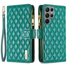 BINFEN BINFEN Galaxy S25 Ultra Fodral Diamond Multifunktionell Gr&ouml;n