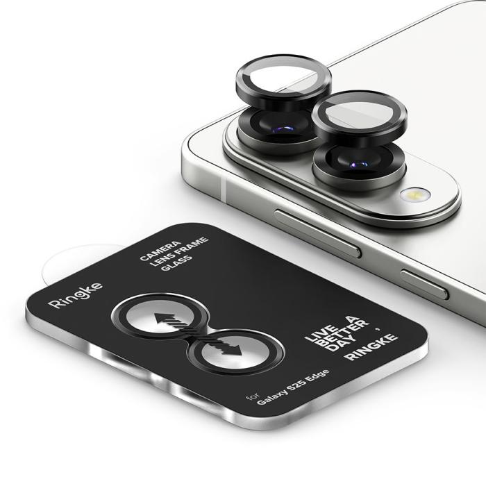 Bild 4, Ringke Ringke Samsung Galaxy S25 Edge Linsskydd Härdat Glas Svart