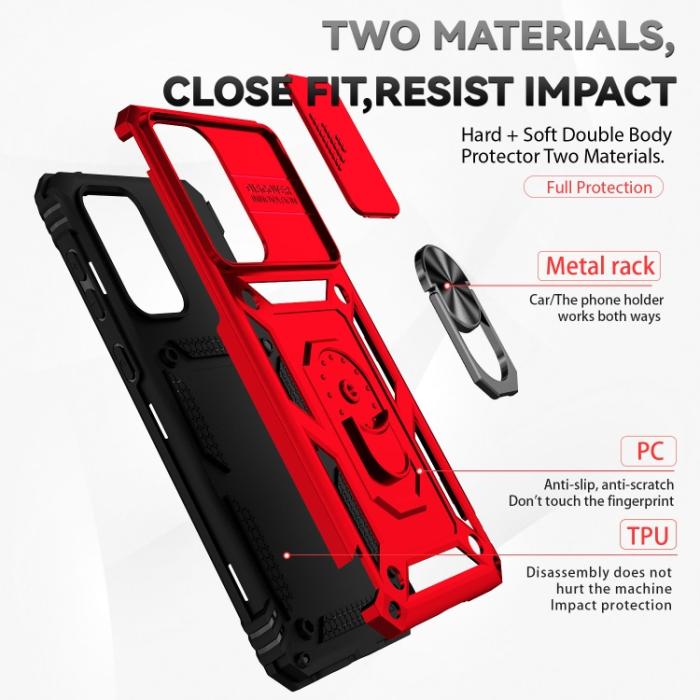 Bild 4,  Samsung Galaxy A33 5G Skal Ring CamShield Röd