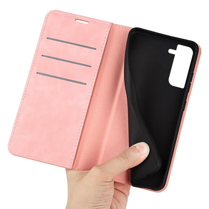Bild 4,  Samsung Galaxy S23 Plus Flip Fodral Skin Touch Ljus Rosa