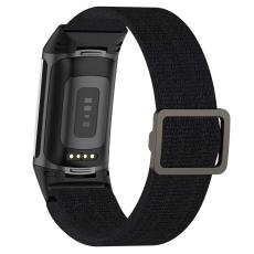  Fitbit Charge 6 / 5 Armband Justerbart Nylon Svart