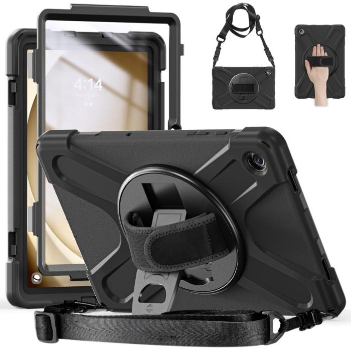 Bild 3,  Samsung Galaxy Tab A9 Plus Skal 360 Rotation Shockproof Med Rem