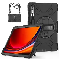  Samsung Galaxy Tab S9 Ultra Skal 360 Rotation Shockproof Med Rem