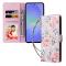  Samsung Galaxy A37 5G Fodral RFID Läder Rosa Blommor