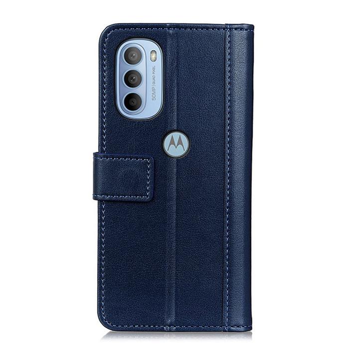 Bild 3,  Motorola Moto G31 / G41 Fodral Läder Blå