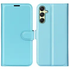  Samsung Galaxy A16 Fodral Litchi L&auml;der Bl&aring;