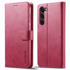 LC.IMEEKE LC.IMEEKE Samsung Galaxy S24 Plus Fodral L&auml;der Rosa/R&ouml;d