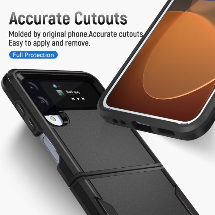 Bild 4,  Samsung Galaxy Z Flip 4 Skal Heavy Armor Hybrid Svart