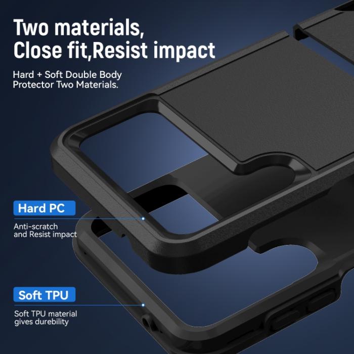 Bild 5,  Samsung Galaxy Z Flip 4 Skal Heavy Armor Hybrid Svart