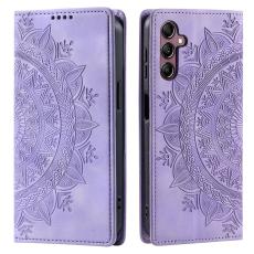  Samsung Galaxy A55 5G Fodral Mandala Flip L&auml;der Lila