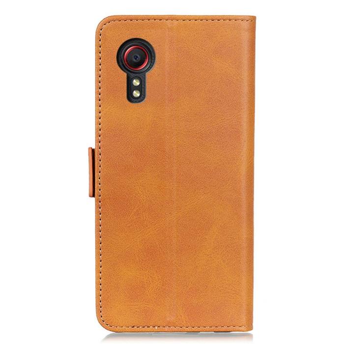 Bild 6,  Samsung Galaxy Xcover 7 Fodral Läder Ljus Brun