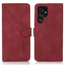 KHAZNEH KHAZNEH Samsung Galaxy S23 Ultra Fodral L&auml;der R&ouml;d