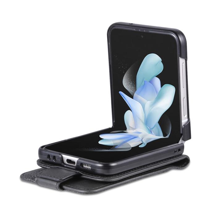 Bild 4, AZNS AZNS Galaxy Z Flip 5 Fodral Läder Svart