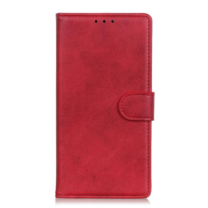 Bild 2,  Xiaomi Redmi Note 11 Pro 5G Fodral Solid Läder Röd